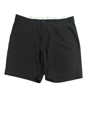 Black Nautica Flat Front Performance Shorts Quick Dry, Size 38